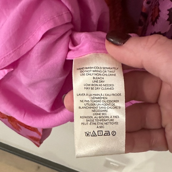 Maeve Pink and Red Long Sleeve Dress - Picture 8 of 9